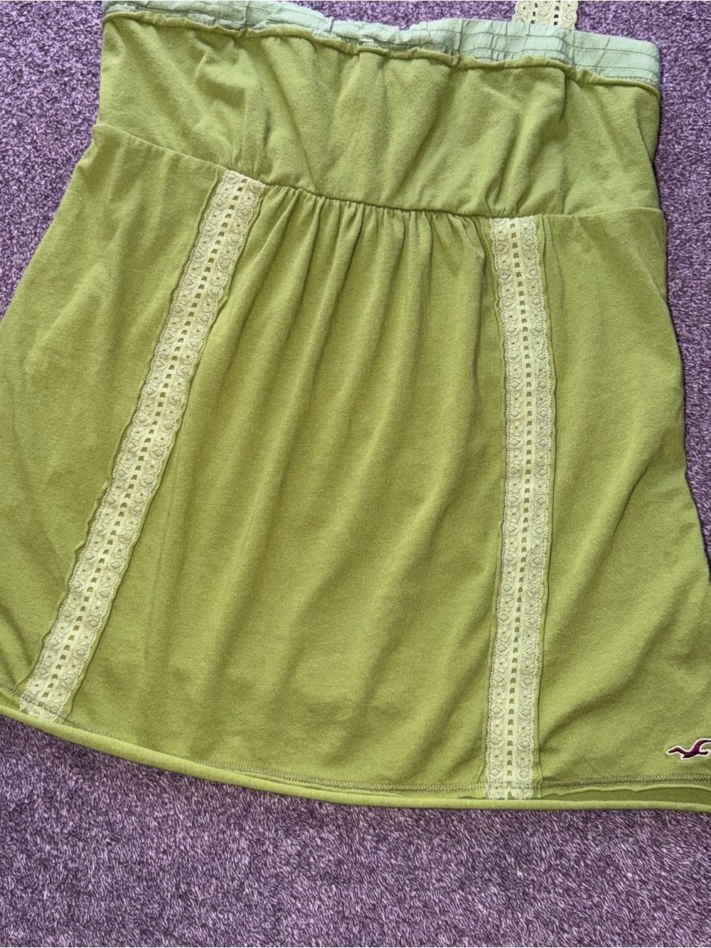 Vintage Y2K Hollister 2000s Lace Trim Babydoll Tank Top - Picture 7 of 12